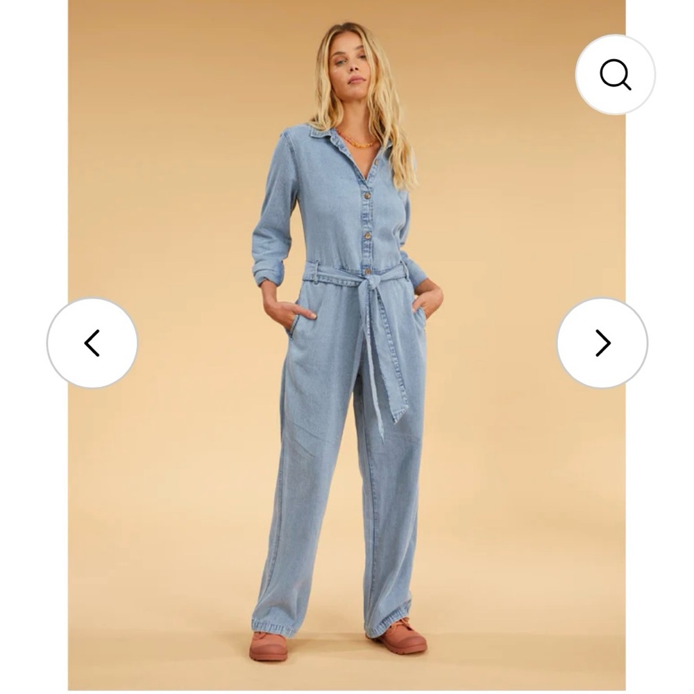 Women's Light Blue Denim Jumpsuit